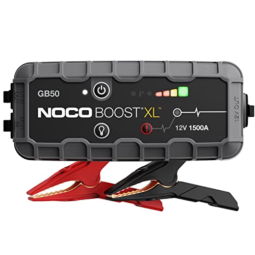 NOCO Boost XL GB50 1500A 12V UltraSafe Starthilfe Powerbank, Tragbare Auto Batterie Booster, Starthilfekabel und Überbrückungskabel für bis zu 7-Liter-Benzin- und 4-Liter-Dieselmotoren