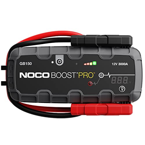 NOCO Boost Pro GB150 4000A 12V UltraSafe Starthilfe Powerbank, Tragbare Auto Batterie Booster, Starthilfekabel und Überbrückungskabel für bis zu 9-Liter-Benzin- und 7-Liter-Dieselmotoren