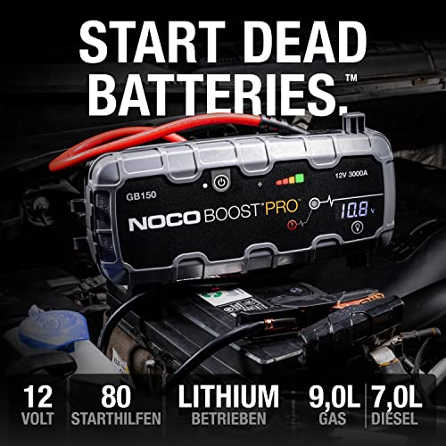 NOCO Boost Pro GB150 4000A 12V UltraSafe Starthilfe Powerbank, Tragbare Auto Batterie Booster, Starthilfekabel und Überbrückungskabel für bis zu 9-Liter-Benzin- und 7-Liter-Dieselmotoren - 2