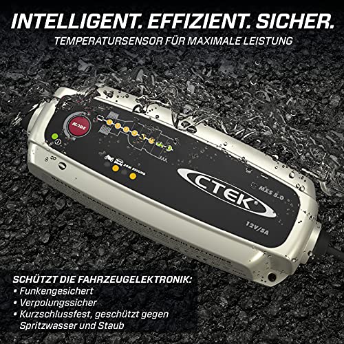 CTEK 56-305 MXS Batterieladegerät 5 Batterieladegerät Mit Automatischer Temperaturkompensation, 12V 5 Amp (EU Stecker) - 3