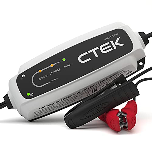 CTEK CT5 Start/Stop Intelligentes Batterielade- Und Erhaltungsgerät, Entwickelt Für Fahrzeuge Mit Start/Stopp Technologie