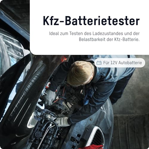 ANSMANN Power Check Kfz-Batterietester / Professionelles Testgerät für 12V Autobatterien / Ideal für Autofahrer und Service-Werkstatt / Zur Überprüfung von Ladezustand & Batterie-Belastbarkeit - 2