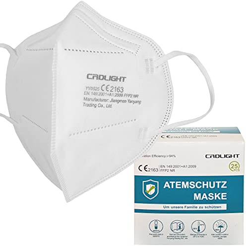 25 FFP2 Masken CE Zertifiziert Atemschutzmaske Einzelverpackung in PE-Beuteln