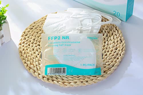 20er FFP2 Atemschutzmaske durch Stelle CE 2163 Zertifiziert und Dekra geprüft 5-Lagen hygienische Einzelnverpackung von EUROPAPA - 7