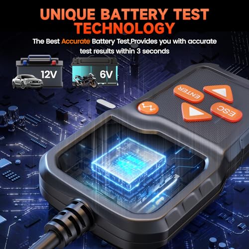 ANCEL BA301 6V 12V Batterieladefunktionstester Auto-Lichtmaschinen-Analysator Testwerkzeug für defekte Ladesysteme für Motorrad, Auto, Boots, kleine LKW und mehr - 7