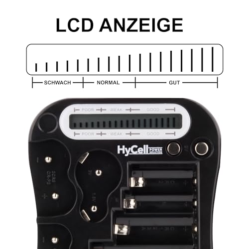 HyCell Digital Batterietester / Kapazität Testgerät zur Batterie Anzeige / Akku Anzeige / Knopfzellen Anzeige / LCD Batterieprüfergerät mit zuverlässigen Testergebnissen - 5